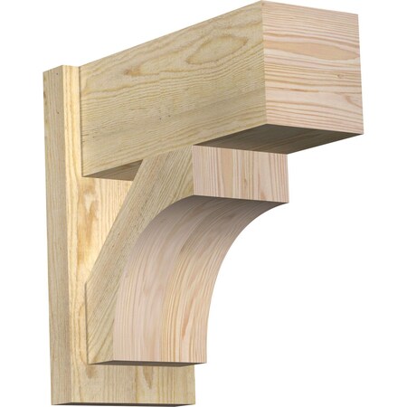 Ekena Millwork Westlake Block Rough Sawn Outlooker, Douglas Fir, 8"W x 18"D x 18"H OUT08X18X18WTL05RDF